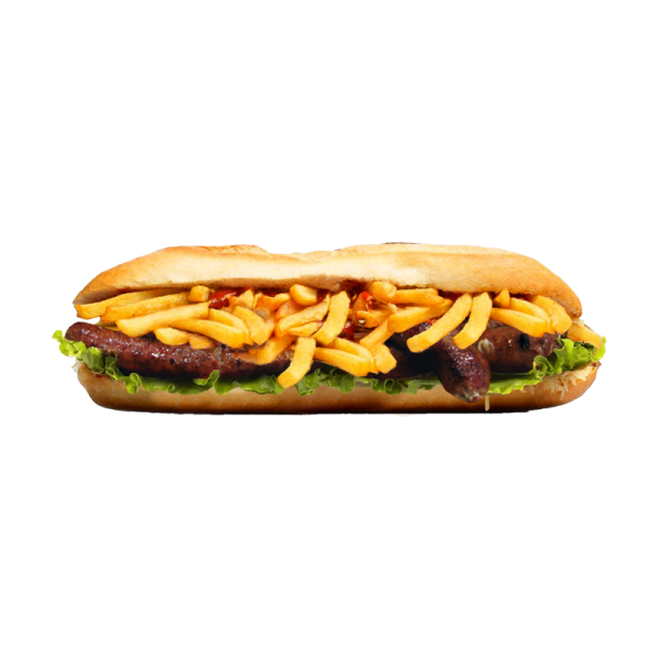 Sandwich mergez frite